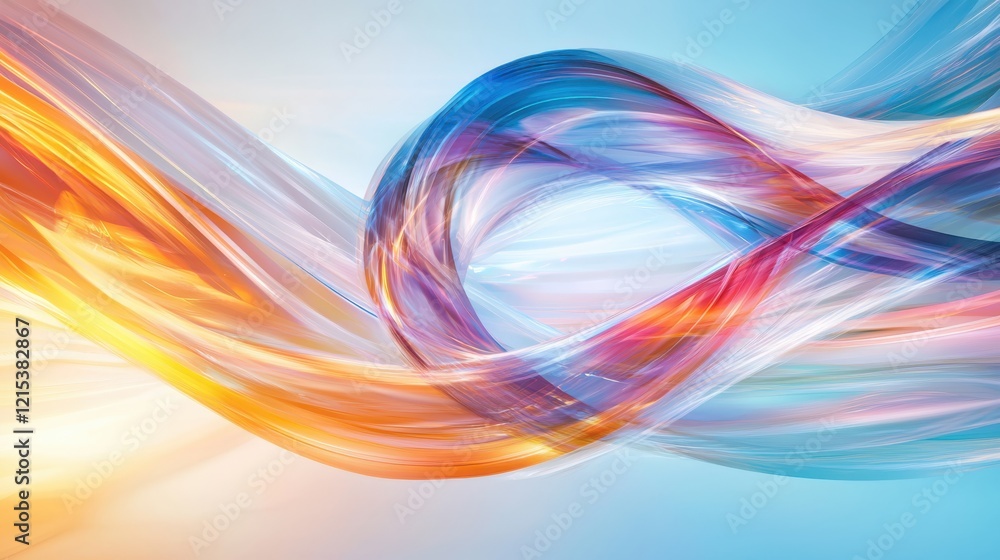 Poster dynamic abstract background featuring vibrant lines and curves digital art creative space energy and