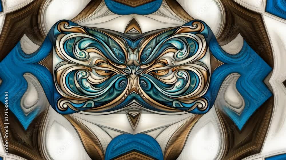Poster intricate butterfly design with swirls and colors in abstract style showcasing harmony and creativit