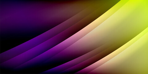 Expressive poster with shadow lines. Features technology, minimalist, and business themes, bright vibrant color schemes