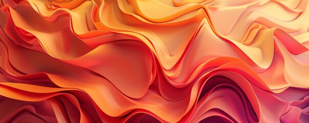 Vibrant orange and red abstract wavy background in a seamless loop, ideal for website backgrounds, video backdrops, or projects in need of a contemporary touch of sophistication