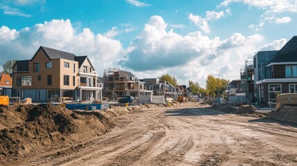 Fototapeta premium New Residential Development Under Construction