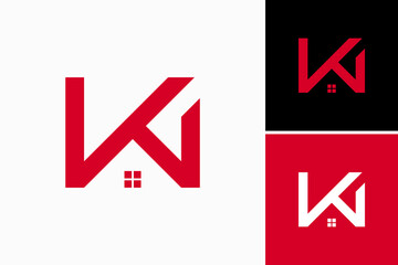 KW Home logo design vector