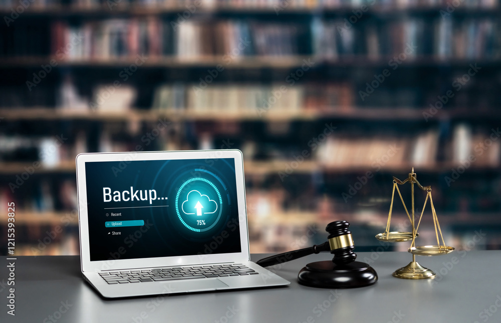 Poster backup storage data internet technology business concept. database storage cloud technology file dat