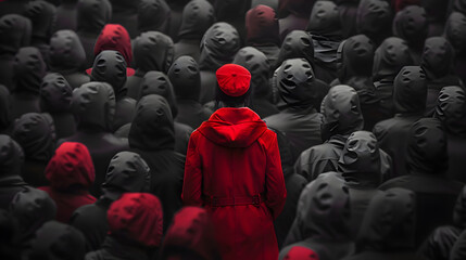 The Defiant Individual: A Bold Expression of Nonconformity in a Monochrome World