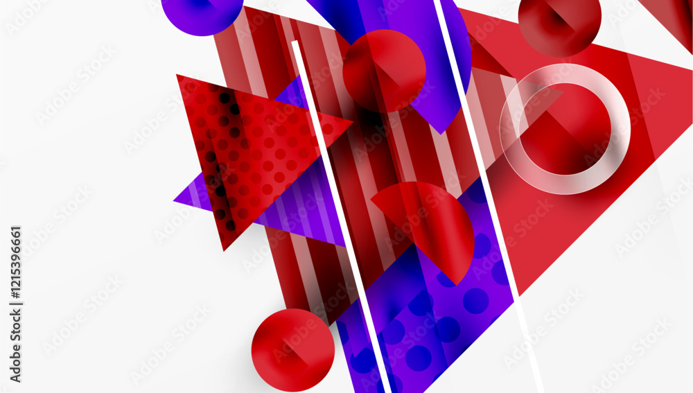 Poster sleek abstract background - layered triangles with vibrant gradient tones. semi-transparent shapes a