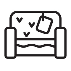 Armchair line icon