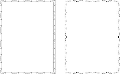 vector frames black on a white background