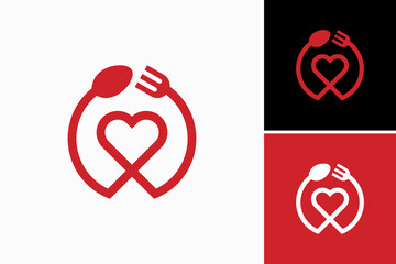 love food logo design vector