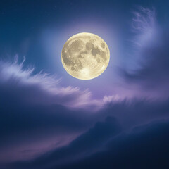 Fototapeta premium full moon and clouds