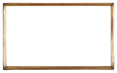 Old picture frame in PNG format on a transparent background.