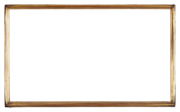 Old picture frame in PNG format on a transparent background.
