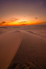 sunset in the desert