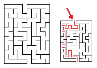 Kids riddle maze puzzle labyrinth vector 