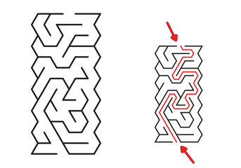 Kids riddle maze puzzle labyrinth vector 