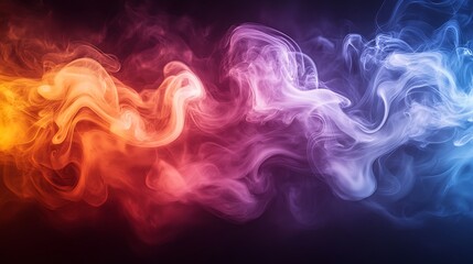 Fototapeta premium A colorful smoke swirling dynamically in abstract background images