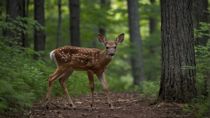 deer in the woods