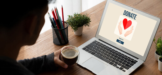 Online donation platform offer modish money sending system for people to transfer on the internet