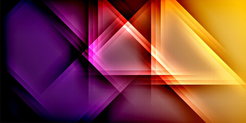 Fototapeta premium Expressive poster with shadow lines. Features technology, minimalist, and business themes, bright vibrant color schemes