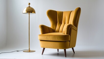 the modern armchair in the living room interior design