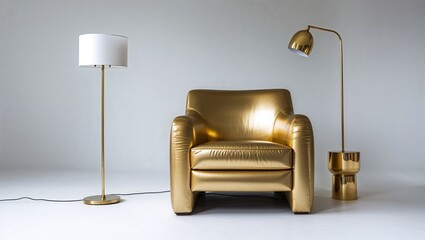 the modern armchair in the living room interior design