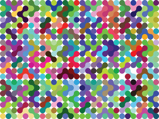 abstract colorful metaballs seamless pattern background