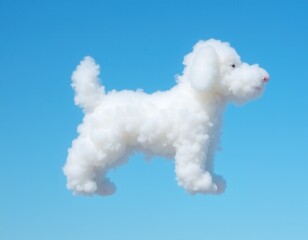 white dog in the sky