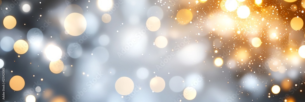 Poster abstract background with bokeh effect featuring a mix of warm and cool tones, ideal for creating a d