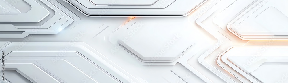 Poster abstract geometric background with hexagonal patterns in soft shades of white and hints of orange. i