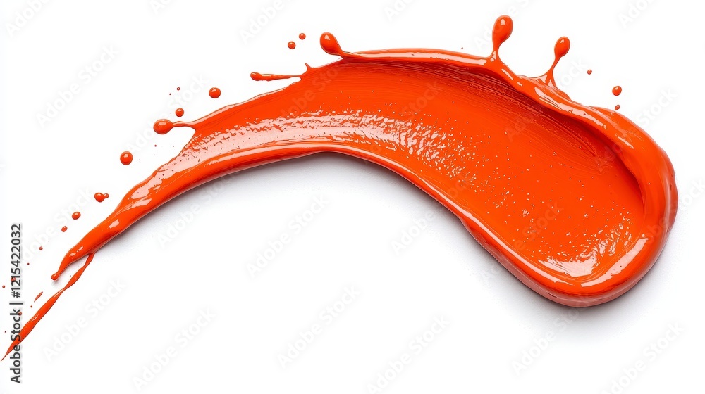 Poster vibrant splash of red paint creating dynamic movement against white background