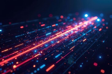 Fototapeta premium Energy stream speed bandwidth fiber optics. Background for role playing game