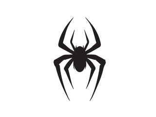Black Spider silhouette vector. Black spider silhouette isolated on white background. Spider icon vector illustration design.