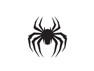 Black Spider silhouette vector. Black spider silhouette isolated on white background. Spider icon vector illustration design.