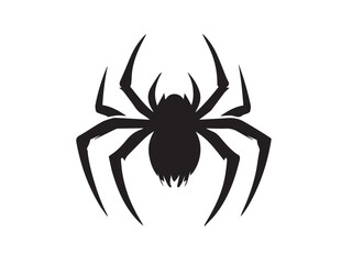 Black Spider silhouette vector. Black spider silhouette isolated on white background. Spider icon vector illustration design.