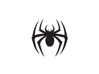 Black Spider silhouette vector. Black spider silhouette isolated on white background. Spider icon vector illustration design.
