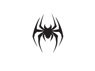 Black Spider silhouette vector. Black spider silhouette isolated on white background. Spider icon vector illustration design.
