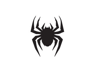 Black Spider silhouette vector. Black spider silhouette isolated on white background. Spider icon vector illustration design.