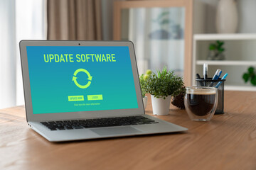 Software update on computer for modish version of device software upgrade