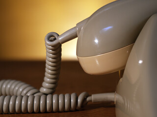 Vintage Rotary Dial Phone in Use
