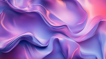 Obraz premium Abstract Purple and Pink Fluid Waves: A Digital Art Creation