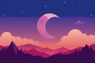  night landscape with moon © falgunirani