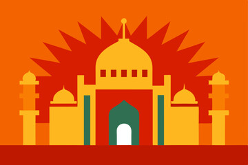 taj mahal vector illustration