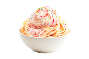 Ice cream spaghetti dessert sweet treat colorful sprinkles