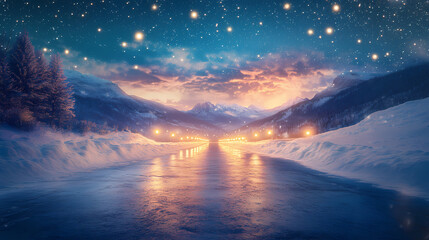 Fototapeta premium stunning ice road