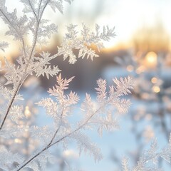 Close up of a branch covered in frost