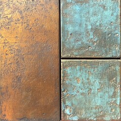 Two different colored tiles, one being blue and the other being gold