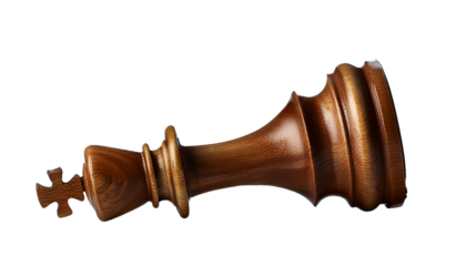 Isolated image of chess pieces falling on the board