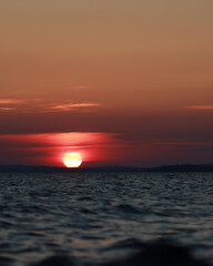 sunset in the sea