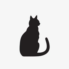 Minimalist Cat Silhouette Vector Design for Modern Branding