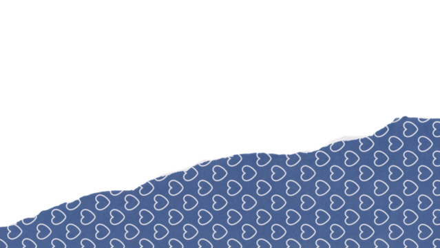 Blue and White Heart Pattern isolated from background