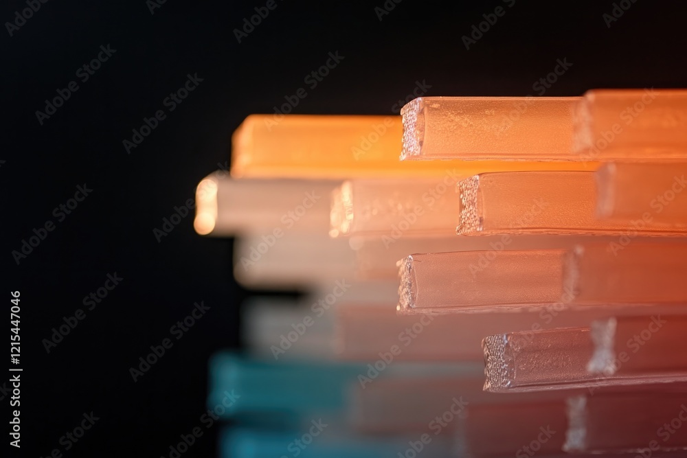Poster layers of translucent materials create stunning gradient of colo
